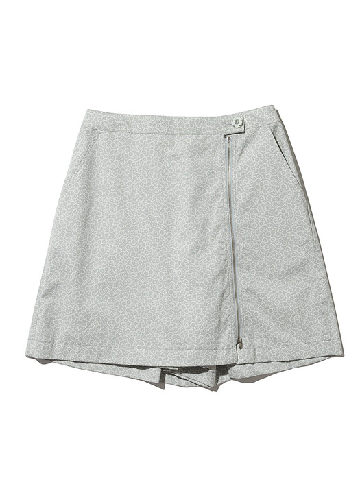 Flower Zipper Skirt pants [MINT]