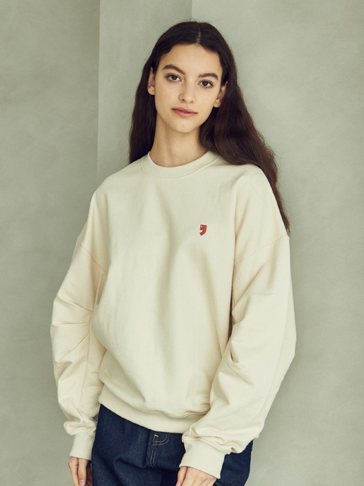 Balloon sleeve sweatshirt_Cream