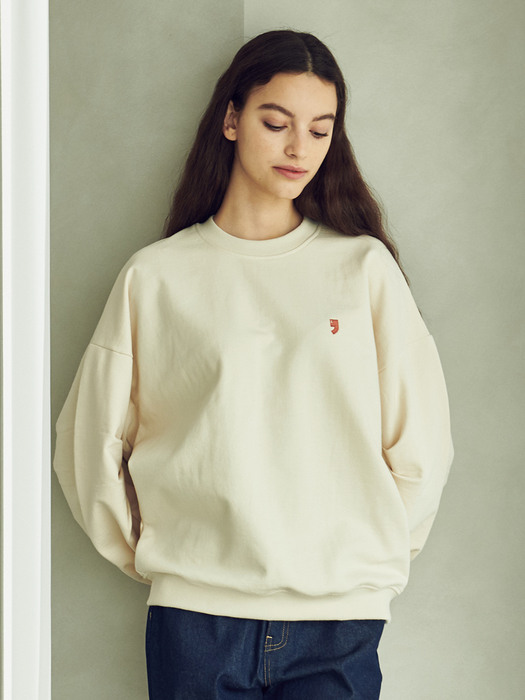 Balloon sleeve sweatshirt_Cream