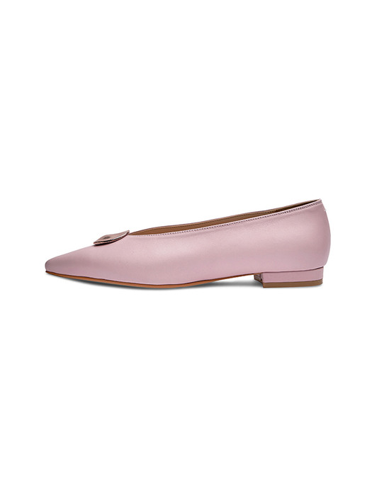 Pink pointed toe flats