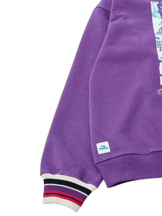 COLLAGE SWEATSHIRT-990g heavy weight (PURPLE)