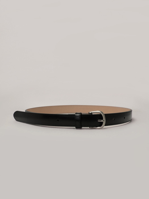 Box Calf Leather Belt (Black)