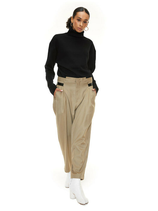 Belted Trousers Beige