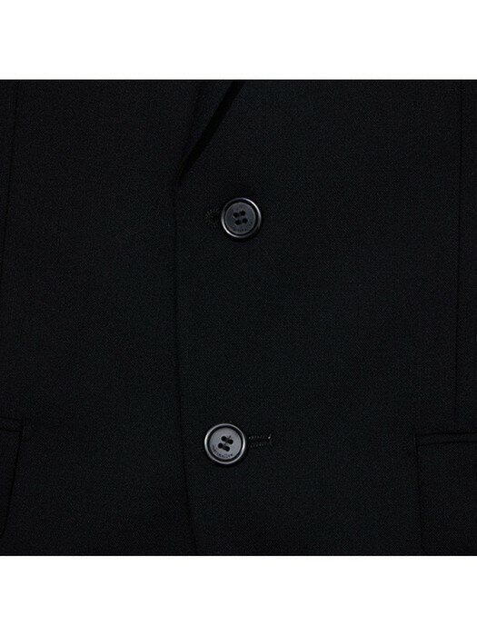wool blended solid basic suit jacket_CWFBS20111BKX