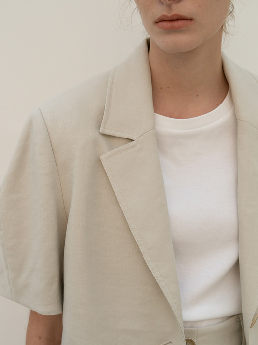 MOHAN모한]TOR LINEN COLLAR BLAZER_2 COLOR