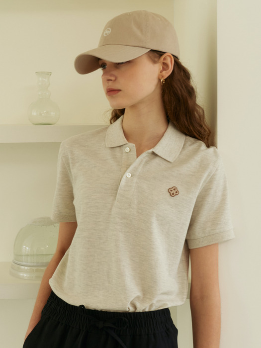 clover polo shirts (oatmeal)