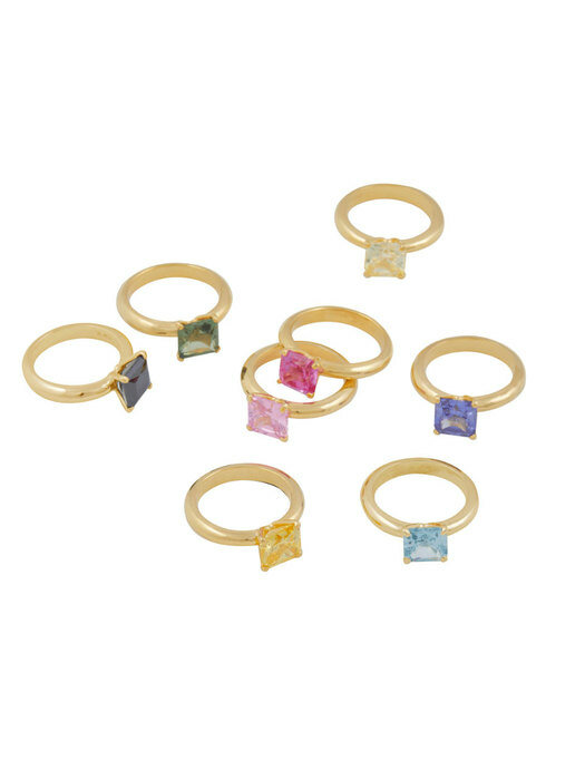 Color Carat Ring (18K Gold Plated)