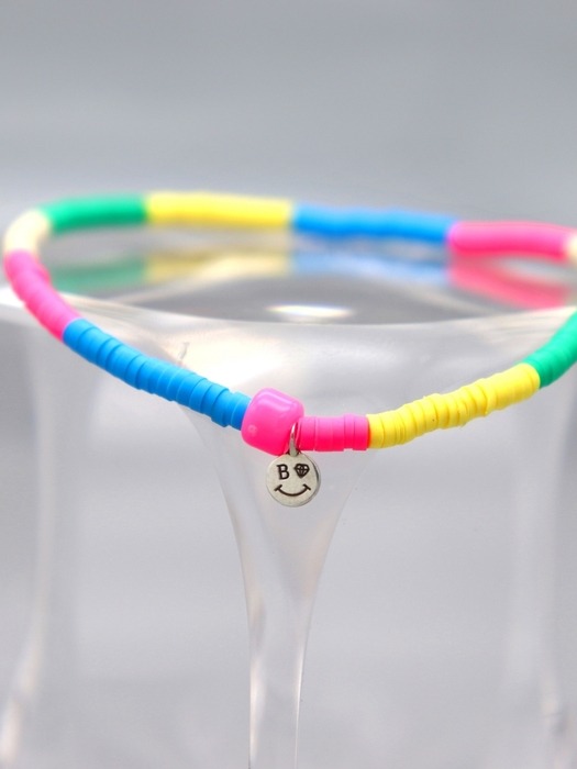 Candy color clay band Anklet 폴리머클레이 캔디 컬러 참 발찌