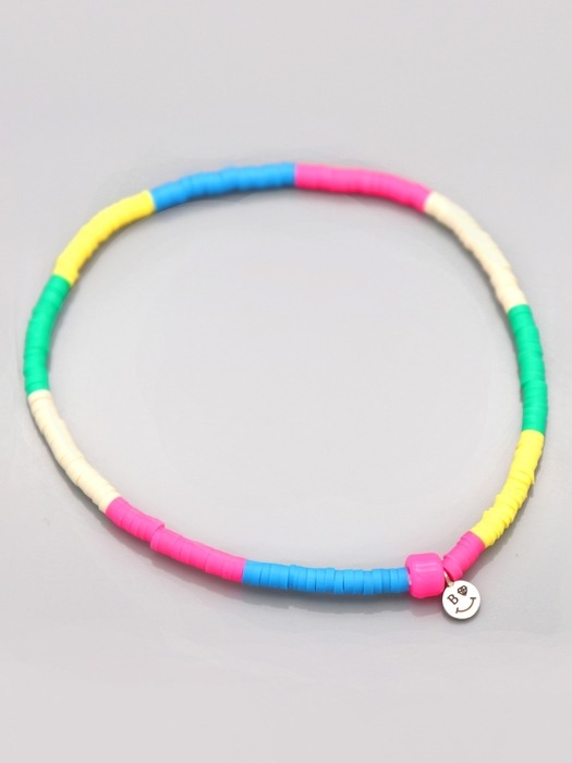 Candy color clay band Anklet 폴리머클레이 캔디 컬러 참 발찌