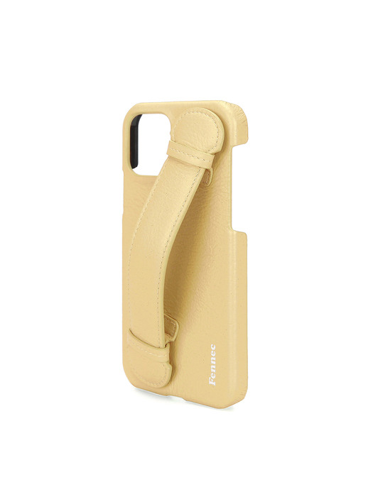 LEATHER IPHONE 12 / 12PRO HANDLE CASE - TINT YELLOW