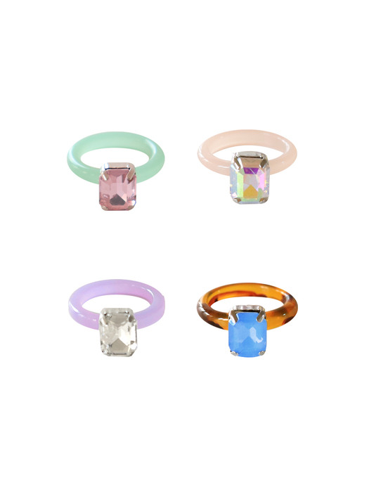 Pastel acrylic ring