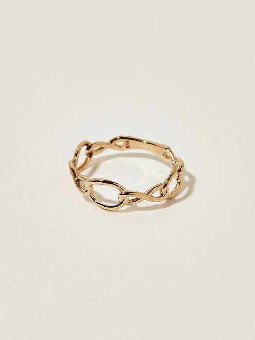 14k link chain ring