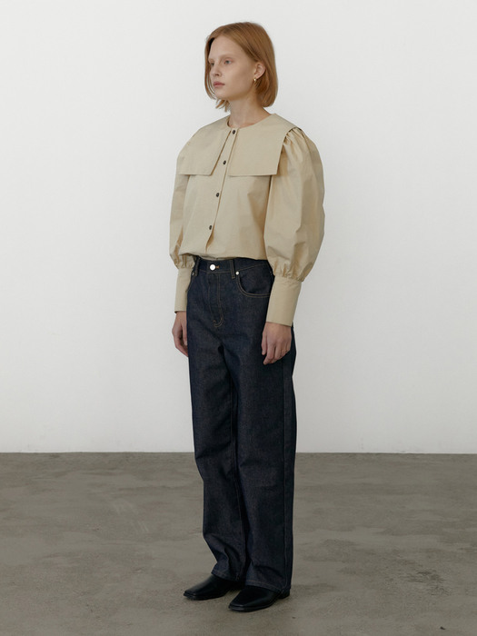 Edged Flap Shirts / Beige