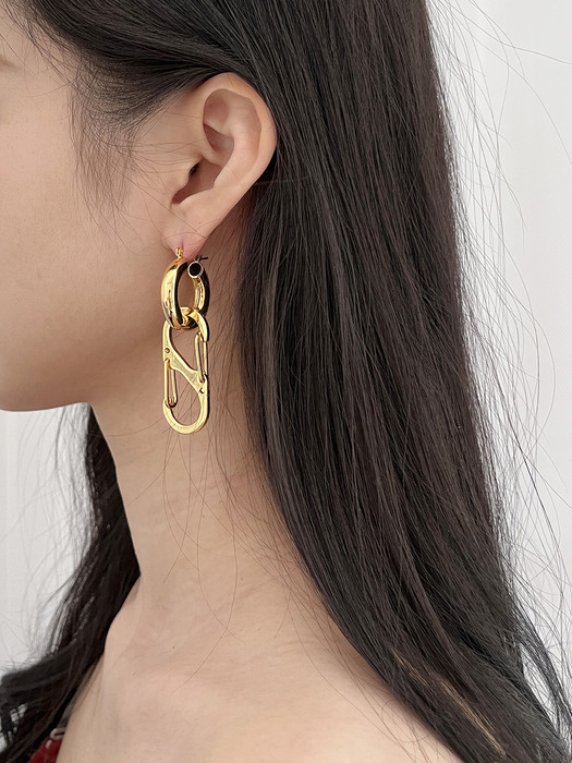 no.4 earring gold