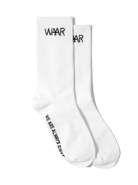 S001 UNISEX LOGO SOX_WHITE