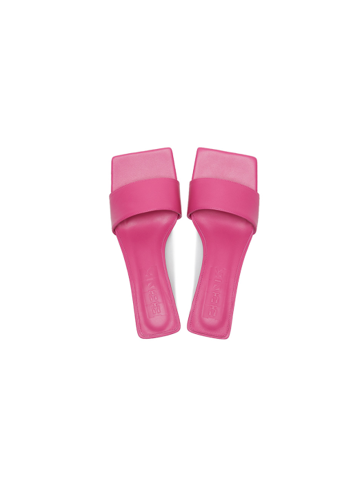 ULE Square-Toe Heeled Sandals - Pink