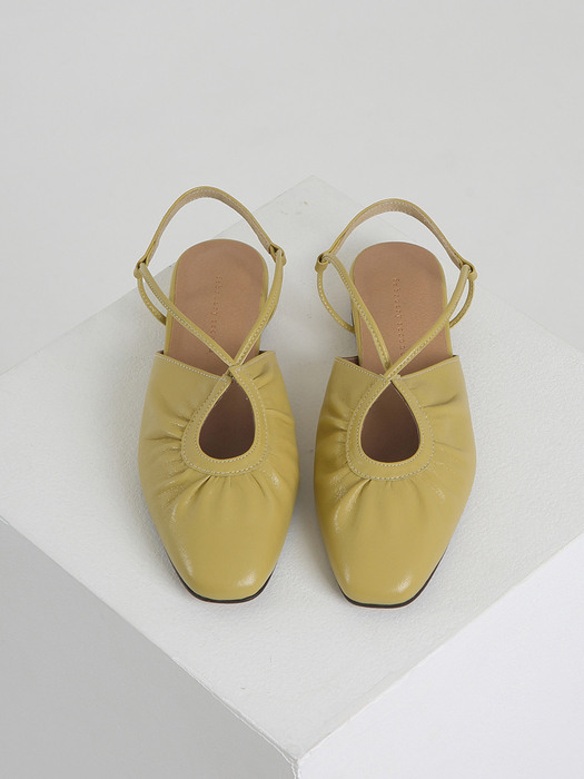 French ballet shoes Glossy Yellow