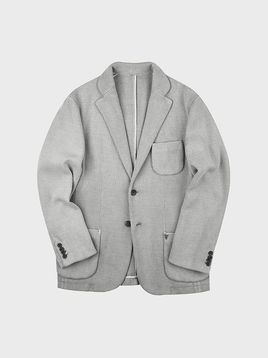 relaxing cotton jersey jacket - grey