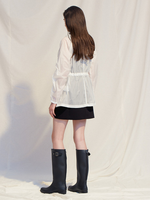 [City Outdoor] Shirring Sheer Windbreaker_2color