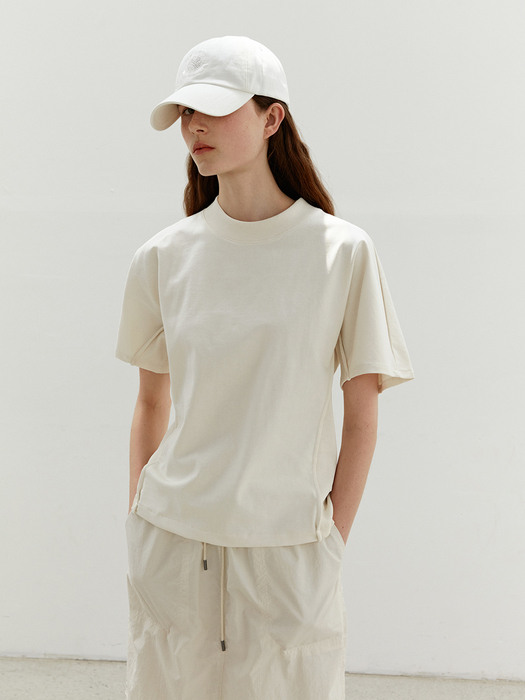 TWR COTTON RIBBED TOP IVORY