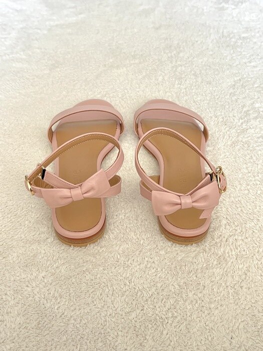 Olivia Back-Ribbon Sandals - Darling Pink