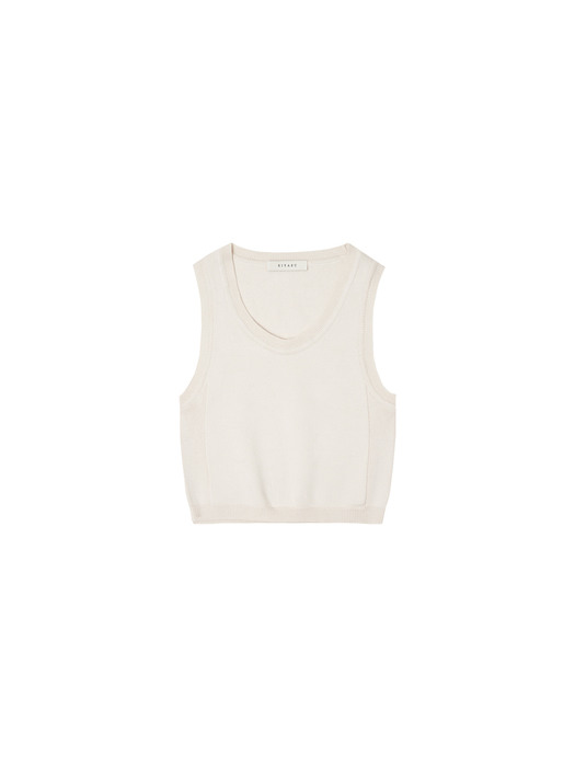 SIKN2034 cotton crop sleeveless_Oatmeal