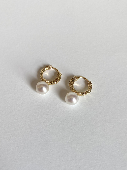 (14k) Twig Slim - Pearl Earrings (M)