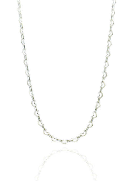 Lovely Heart Link Chain Silver Necklace In232 [Silver]