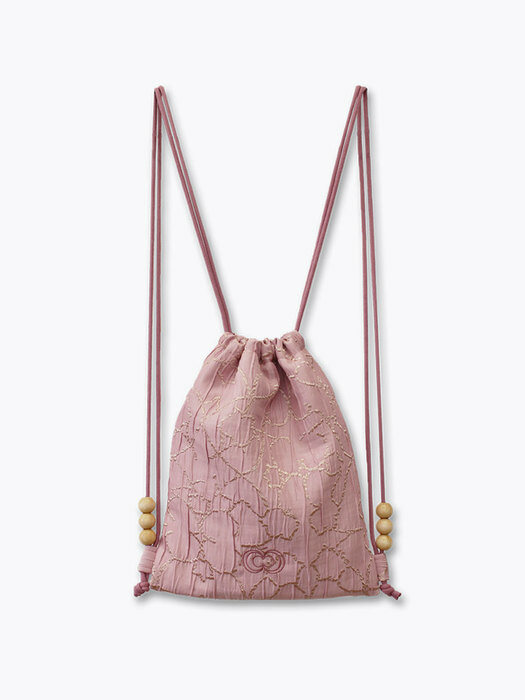 Tenchijin String Bag Jaquard Pink