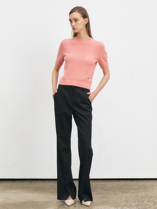 FRONT SLIT WOOL TAILORED PANTS [3COLORS]