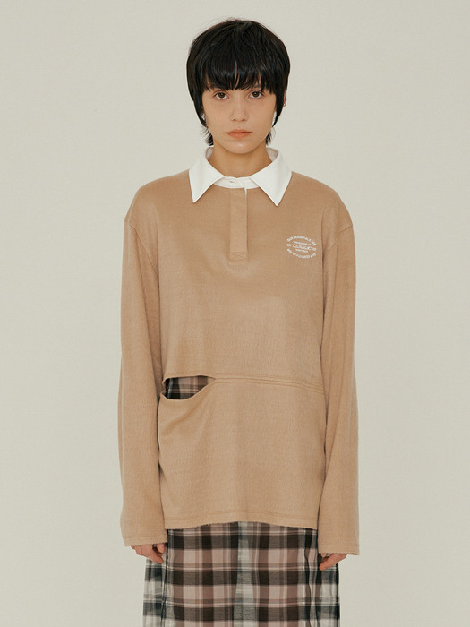 22FW_Hairy Rugby Shirt (Camel)