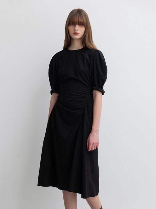 Shirring Volume Dress Black (JWDR3E901BK)