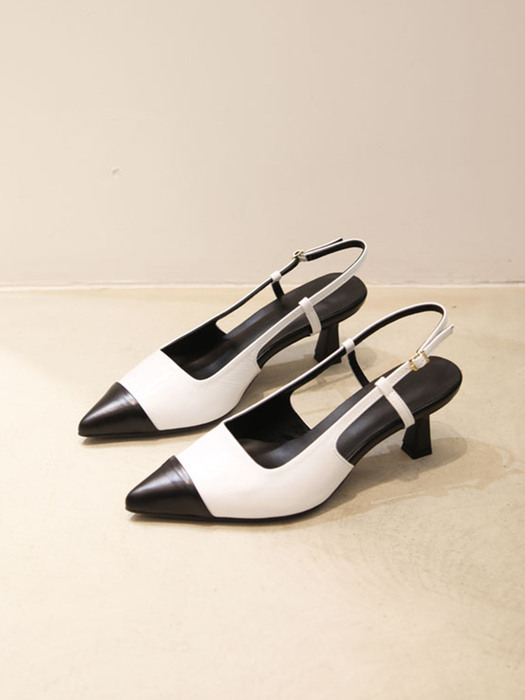 Celia Slingback Pumps Leather White