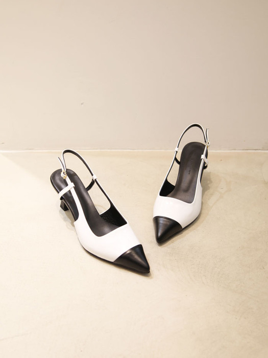 Celia Slingback Pumps Leather White