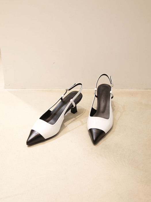 Celia Slingback Pumps Leather White