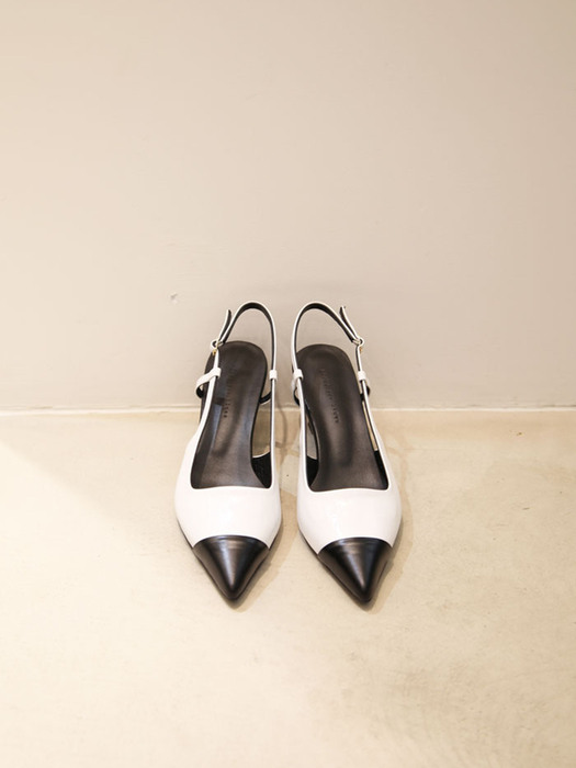 Celia Slingback Pumps Leather White