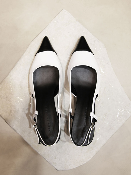 Celia Slingback Pumps Leather White