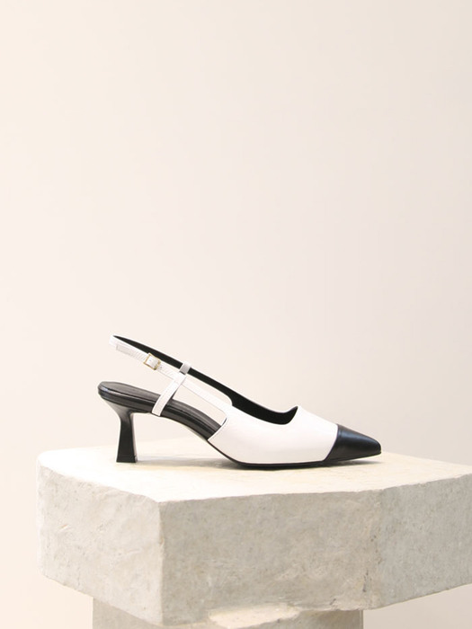 Celia Slingback Pumps Leather White