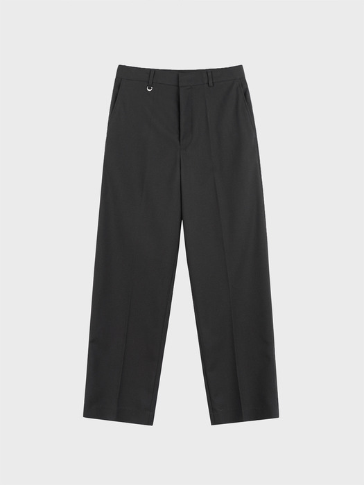 RELAXED STRAIGHT FIT SLACKS_BLACK