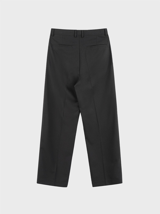 RELAXED STRAIGHT FIT SLACKS_BLACK