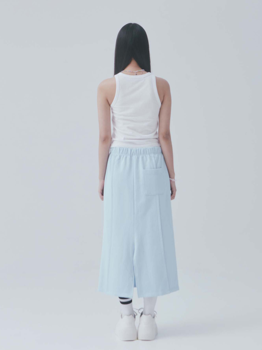 SIGNATURE NEEDLE SLEEVELESS TOP_WHITE