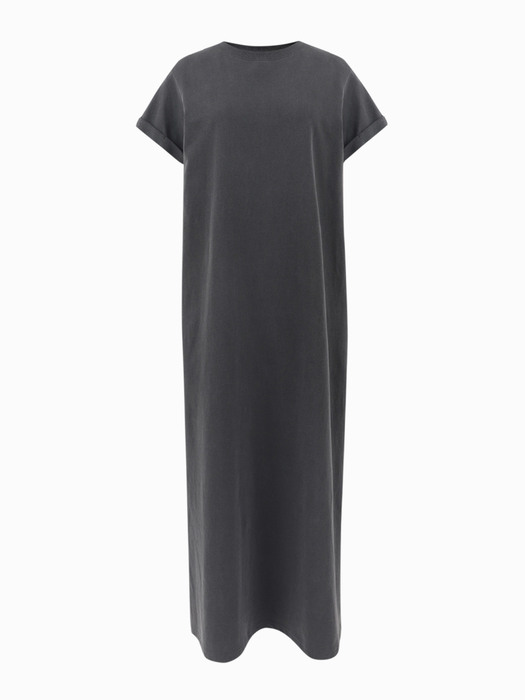 AVEC HACIE COTTON LONG DRESS [CHARCOAL]