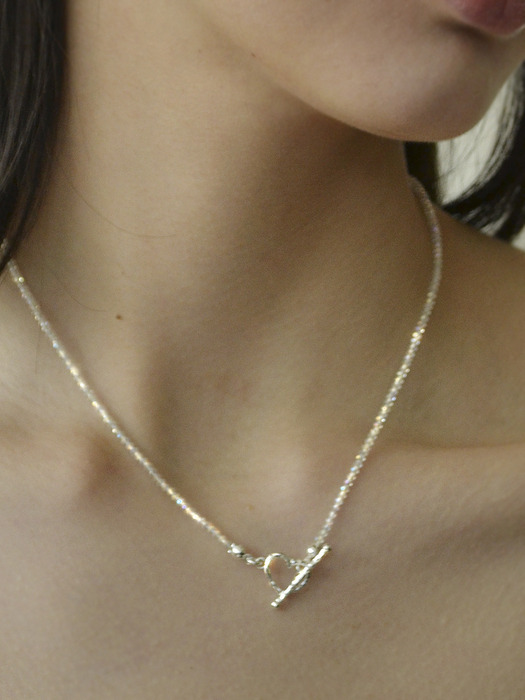 Crystal cupid necklace