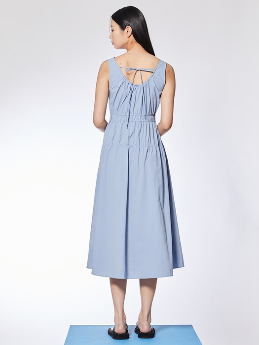 Shirring Long Dress  Sky Blue (KE3571M05Q)