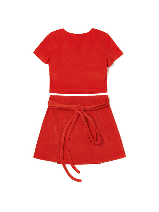 lotsyou_Berry Terry Swim Set Red