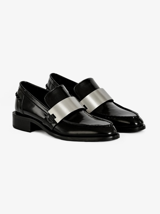 35mm Antonia Hand-Stitch Loafers (Black)