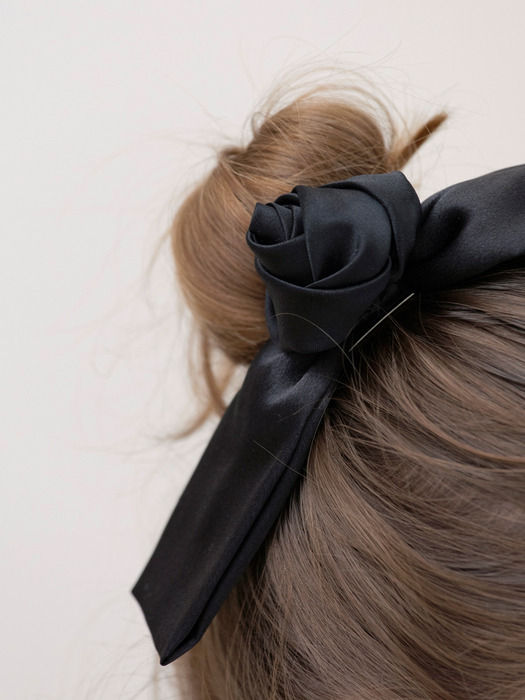 rose ribbon hair pin