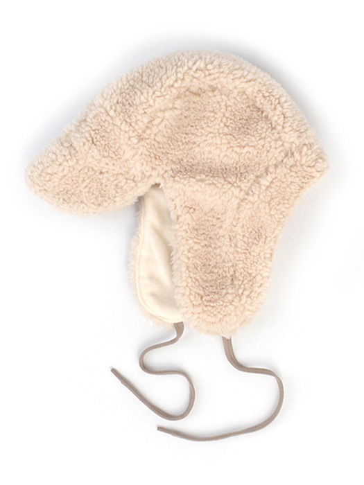 Fleece Ivory Earflap Cap 귀달이모자