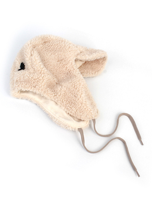 Fleece Ivory Earflap Cap 귀달이모자