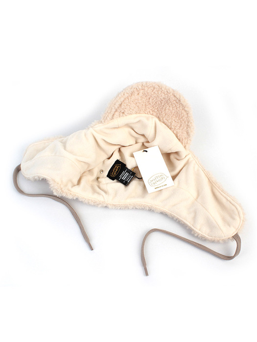 Fleece Ivory Earflap Cap 귀달이모자